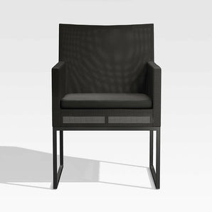 Dune Black Outdoor Dining Arm Chair.