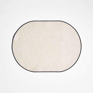 Elevated Linen Easy Care Black Placemat.