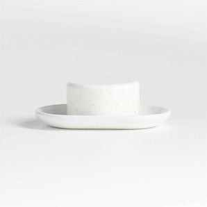 Eli White Ceramic Soap Dish.