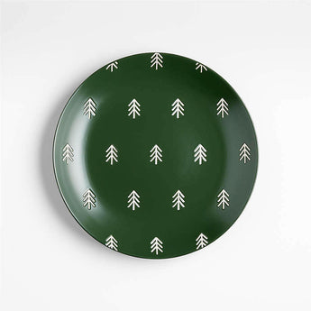 Evergreen Forest Holiday Salad Plate NO PUBLICAR.