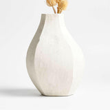 Facette Grande White Vase 11.5" by Athena Calderone.