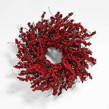 Faux Mini Red Berry Wreath 14" NO PUBLICAR.