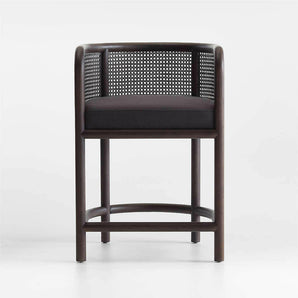 Fields Charcoal Cane Counter Stool by Leanne Ford.