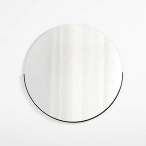 Gerald Large Round Black Wall Mirror.