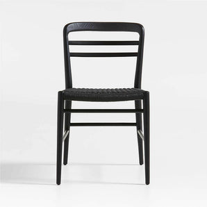 Lausen Black Wood Dining Side Chair.