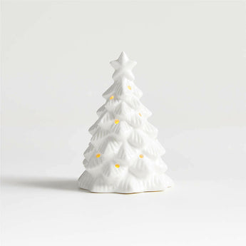 LED Mini White Ceramic Christmas Tree NO PUBLICAR.