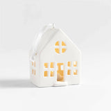 Light-Up White Ceramic Alpine Christmas Tree Ornament NO PUBLICAR.