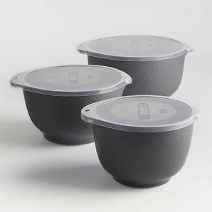 Rosti Black Pebble Margrethe Bowls, Set of 3.