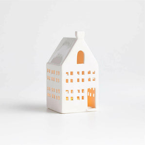 Mini White Ceramic Holiday Canal House NO PUBLICAR.