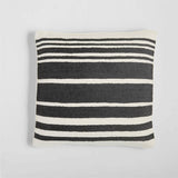 Mohave 20"x20" Wide Black Stripe Indoor/Outdoor Pillow.