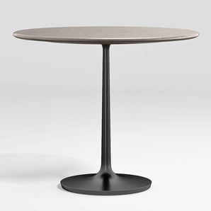 Nero 48" Concrete Dining Table with Matte Black Base.