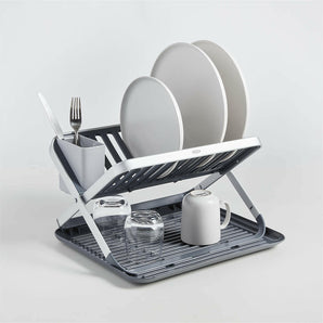 OXO ® Aluminum Fold Flat Dish Rack.