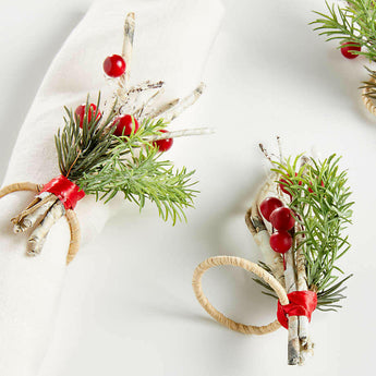 Holiday Twig Berry Napkin Ring NO PUBLICAR.