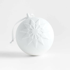 Porcelain Star Ball Christmas Tree Ornament NO PUBLICAR.