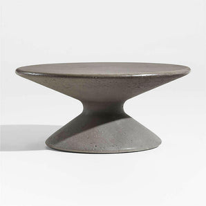 Posada 36" Grey Round Concrete Outdoor Coffee Table.