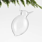 Clear Glass Bird Christmas Tree Ornament NO PUBLICAR.