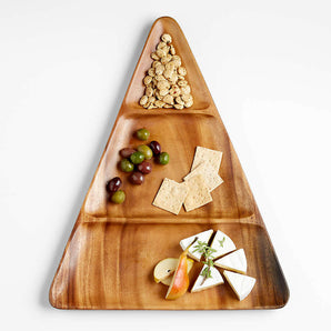 Tondo 3-Piece Light Wood Holiday Tree Platter NO PUBLICAR.