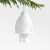 White Porcelain Bell Santa Christmas Tree Ornament NO PUBLICAR.