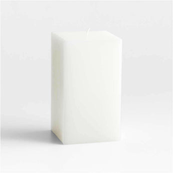 White Square Pillar Candle.