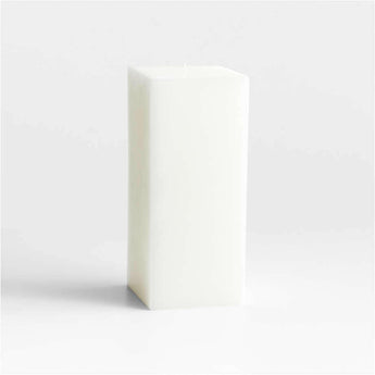 White Square Pillar Candle.