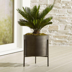 Dundee Bronze Low Planter with Stand.