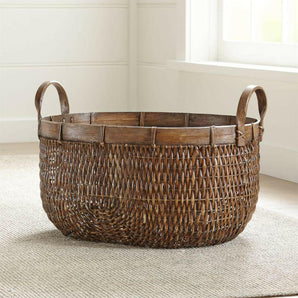 Halton Oval Rattan Basket.