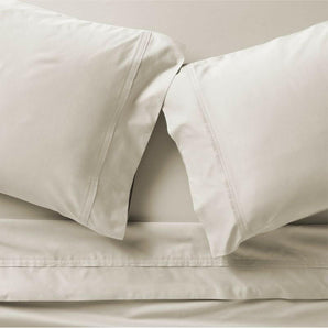 Organic 400 Thread Count Sateen Ivory Sheet Set.