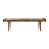 Tate Walnut Slatted Bench.