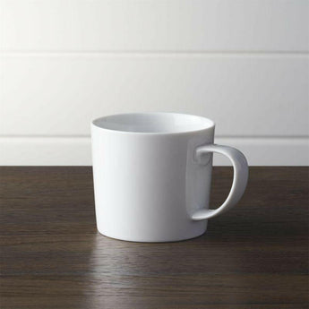 Verge White Porcelain Mug.