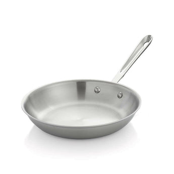 All-Clad Brushed Stainless Steel Fry Pan.