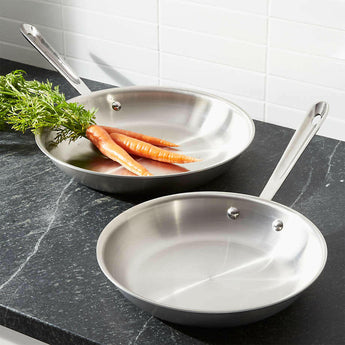 All-Clad Brushed Stainless Steel Fry Pan.