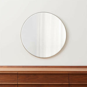 Edge Brass Round 30" Wall Mirror.