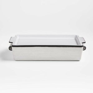 Thero 9"x13" White Ceramic Baking Dish with Lid..